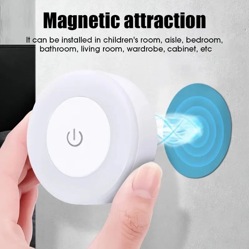 LED Touch Sensor Night Light 3 Modes Dimming Wall Lights Portable USB Rechargeable Night Lamp For Living Room Bedroom Lighting