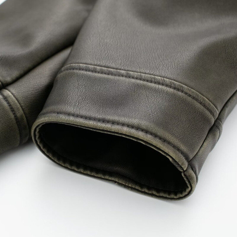 Y2K giacca in pelle sintetica da donna Retro risvolto cintura con cerniera a maniche lunghe giacca corta Casual Street Hip Hop abbigliamento sportivo sciolto
