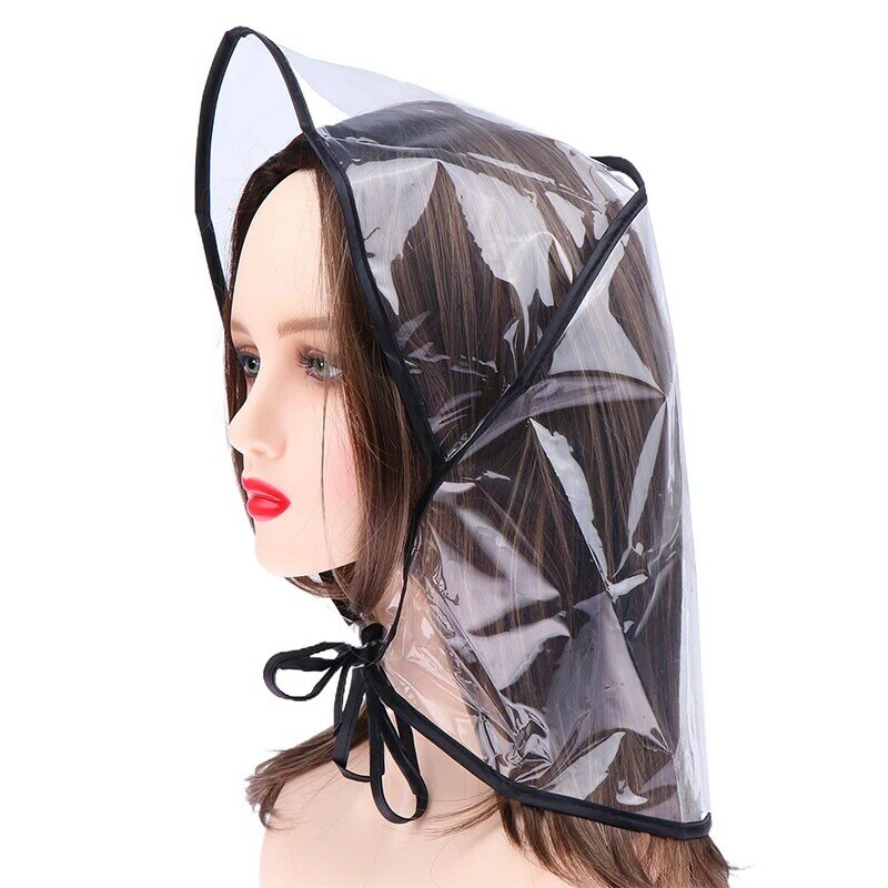 1 szt. Ochrona fryzury kapelusz przeciwdeszczowy plastikowa czapeczka dla kobiet i damska czysta, aby włosy wyglądały idealnie nawet po deszczownica