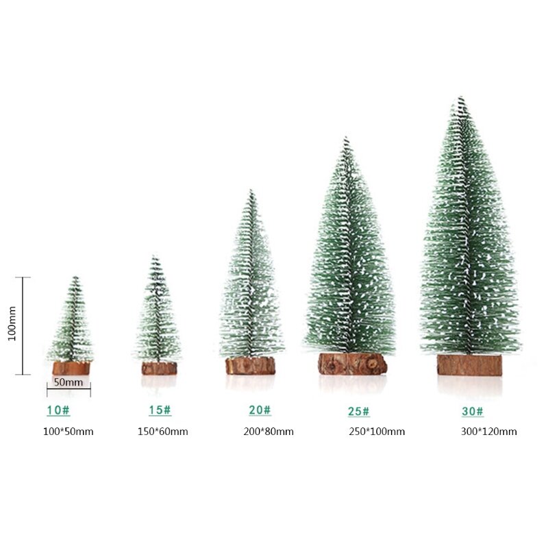 5Size Simulation Mini Model Cedar Pine for Desk Decoration Christmas Ornament