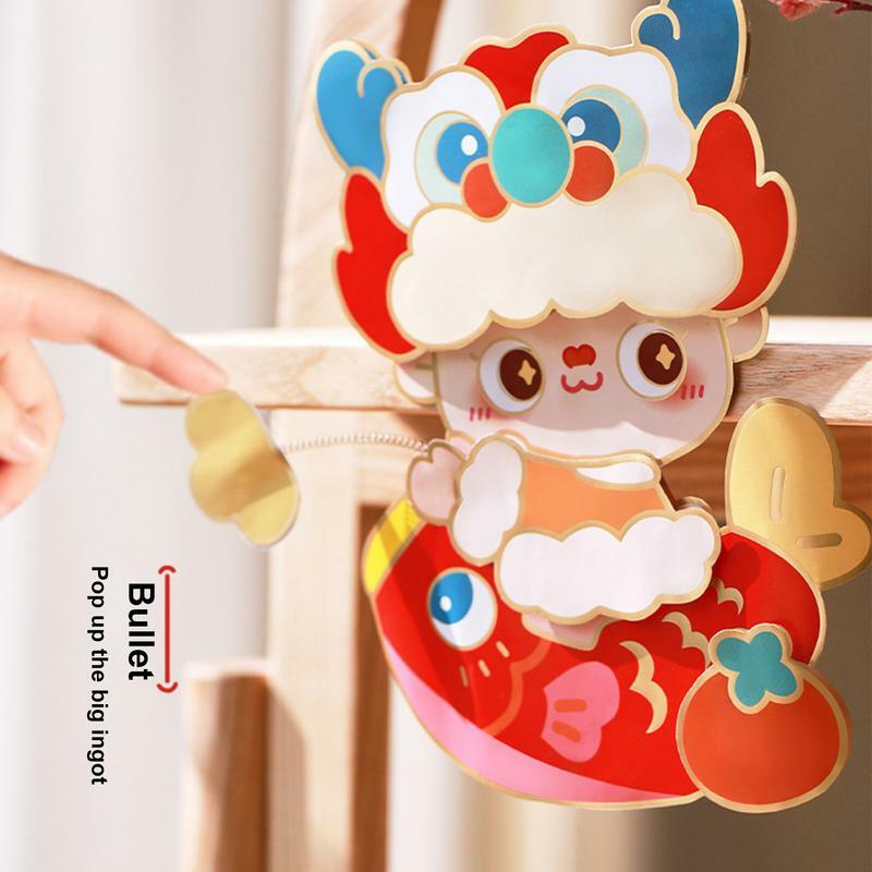 Lunar New Year Paper Cutting Multi Functional Handheld Craft Paper Cutting Tool DIY Chinese Dragon Year Wall Ornament Paper cuts