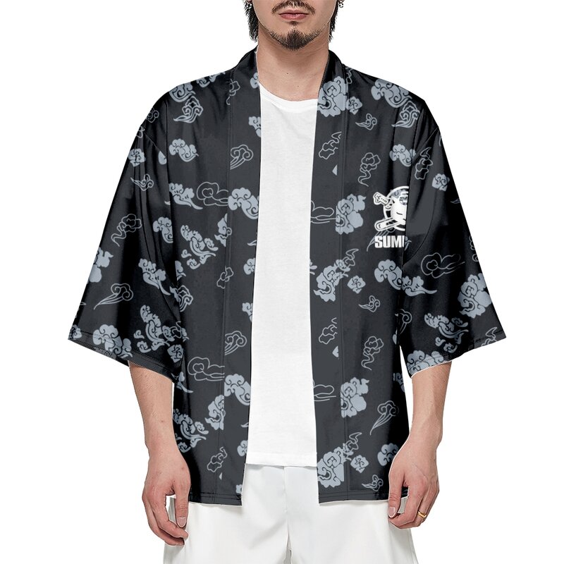 เสื้อคอสเพลย์กิโมโนคาร์ดิแกนสไตล์ญี่ปุ่น6XL 5XL 2023ผู้หญิงผู้ชายยูกาตะชายหาดเสื้อแบบดั้งเดิมซามูไรฮาโรริ