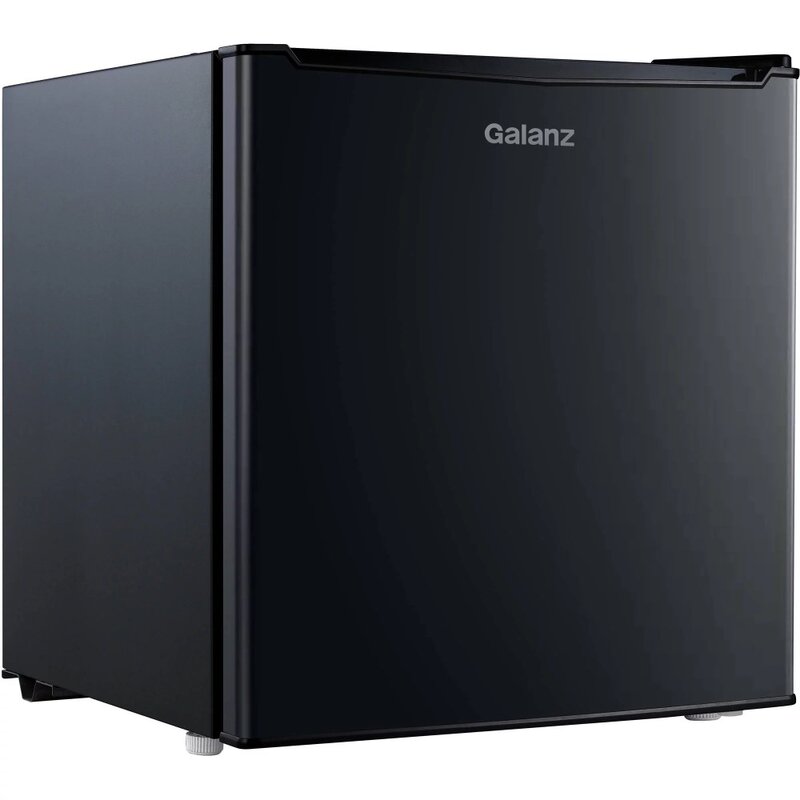 GALANZ 1.7 Cu Ft 싱글 문짝 미니 냉장고, 블랙, 2023 신제품