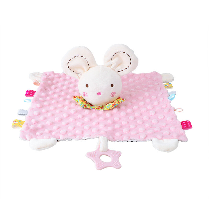 Baby Comforter Towel Cartoon Animal Parent-child Interaction Comforter Doll Baby Plush Toy Sleep Soother Doll