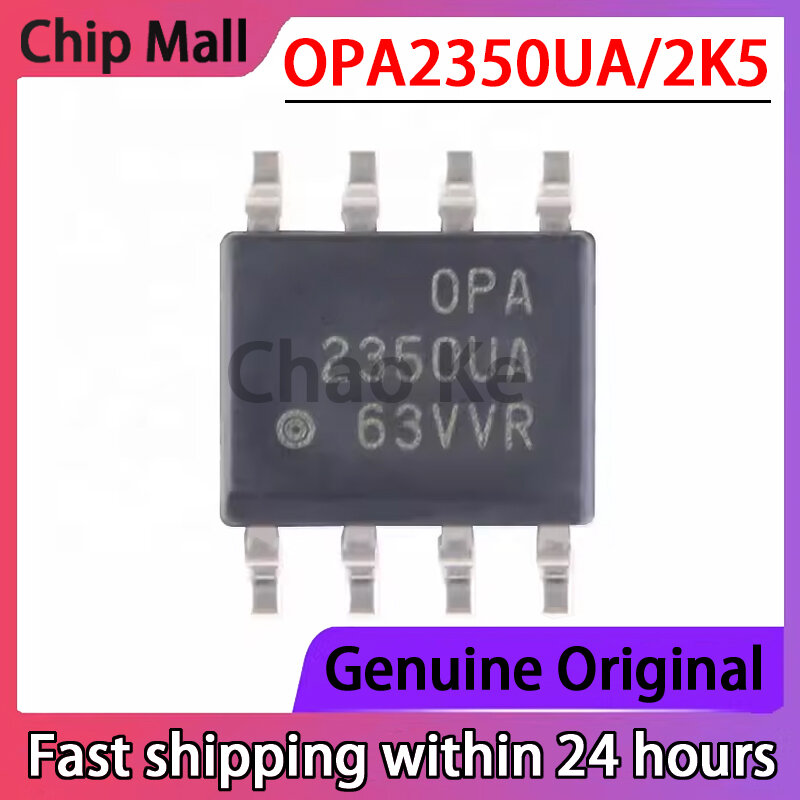 2PCS NEW Original OPA2350UA/2K5 OPA2350UA SOIC-8 Rail To Rail Operational Amplifier IC Chip in Stock