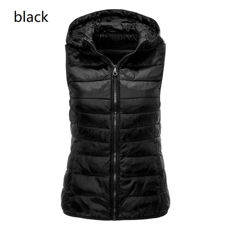 Colete super leve para baixo colete jaqueta inverno em torno do pescoço jaqueta sem mangas Slim