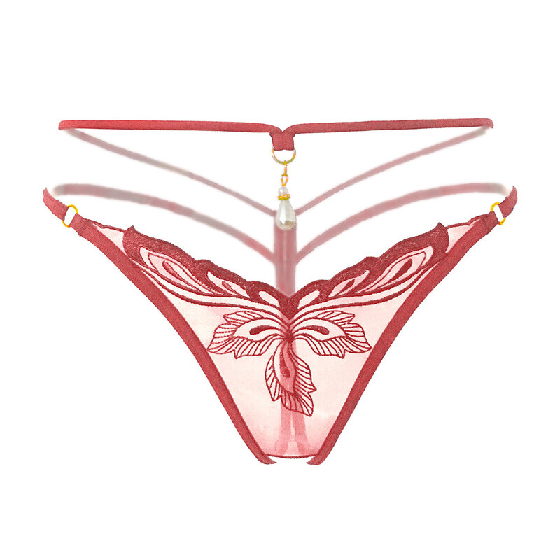Celana dalam renda seksi wanita Lingerie seksi terbuka thong transparan terbuka selangkangan renda pakaian dalam pita kupu-kupu padat Lingeri seksi seksi seksi seksi