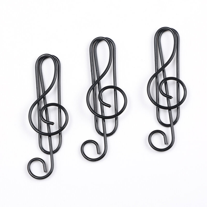 20Pcs Creative Music Paper Clips Musical Notes Paper Clip Holder Clamps Bookmark Office School Stationary Students Gift