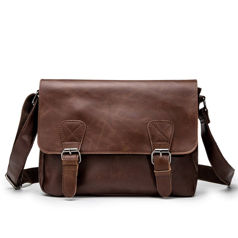 Модная сумка-мессенджер из искусственной кожи, мужская кожаная сумка через плечо, мужская повседневная сумка-слинг для отдыха, работы, путешествий, портфель, сумка