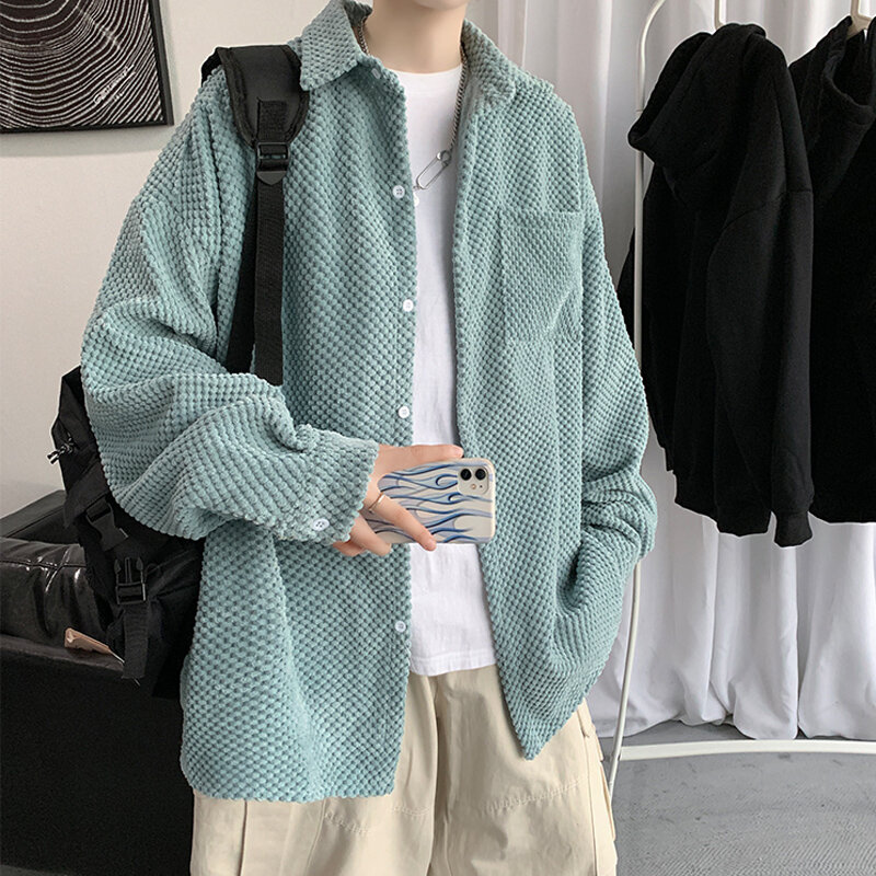 Giacche autunnali uomo Chic Streetwear maniche lunghe All-match stile coreano Unisex moda abbigliamento sciolto Preppy confortevole