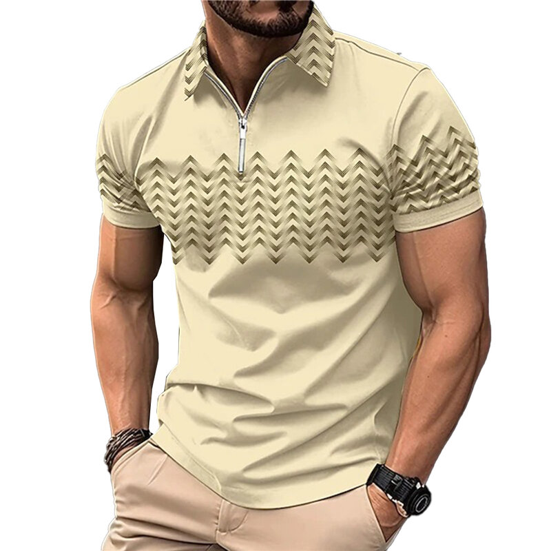 Ondas de manga curta masculina camiseta estampada, tops, blusa, músculo, casual, de alta qualidade, amplamente aplicável