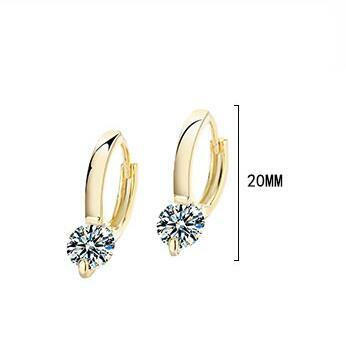 100% Real 6.5mm 1.0carat D Color Moissanite Hoops Earrings for Women 2023 Trending New In Earrings Silver 925 Jewelry