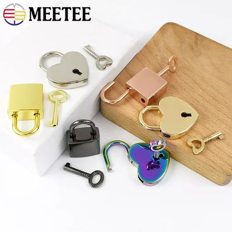 Meetee-Juego de accesorios para llaves, candado de latón negro, dorado, plateado, pistola, bolso de mano, hebilla, cierre, Hardware, 2/5/10 unidades