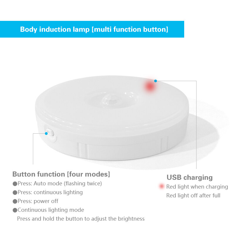 Draadloos Toilet Magnetische Led Nachtlamp Bewegingssensorverlichting Smart Home Lights Voor Woonkamer En Slaapkamer