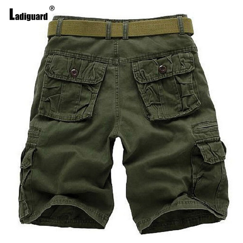Pantalones cortos de moda europea para hombre, Shorts de talla grande hasta la rodilla, estilo Cargo Retro, fáciles de combinar, 2023