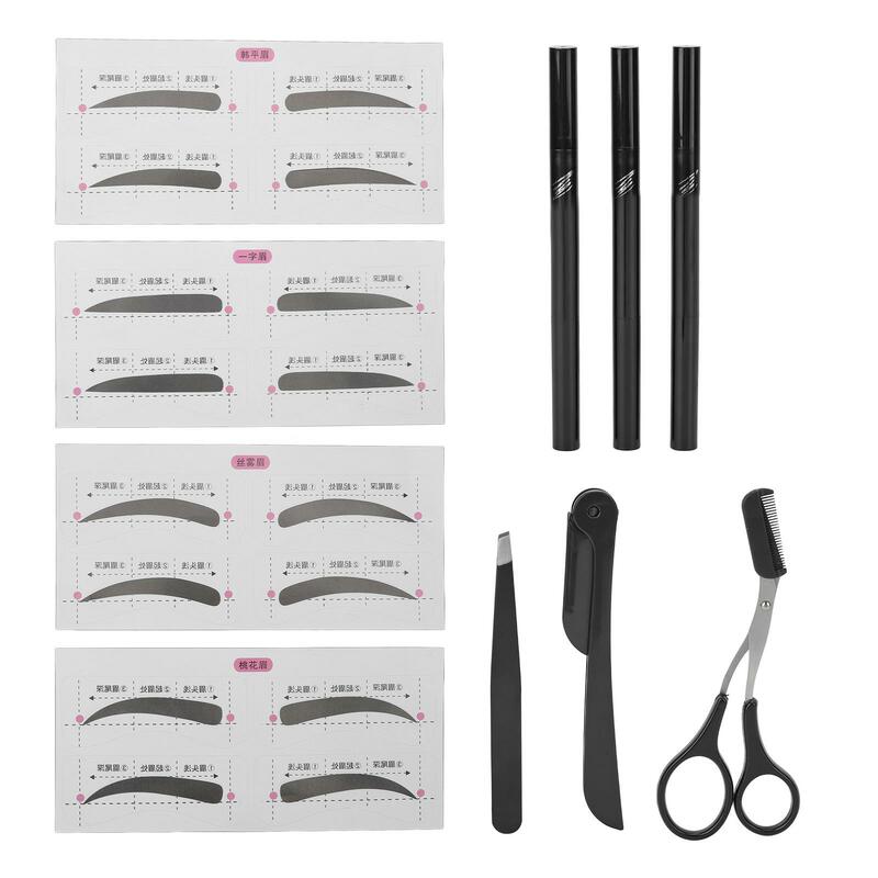 Ergonomic Brow Grooming Kit: Safe Brow Pencil & Scissors