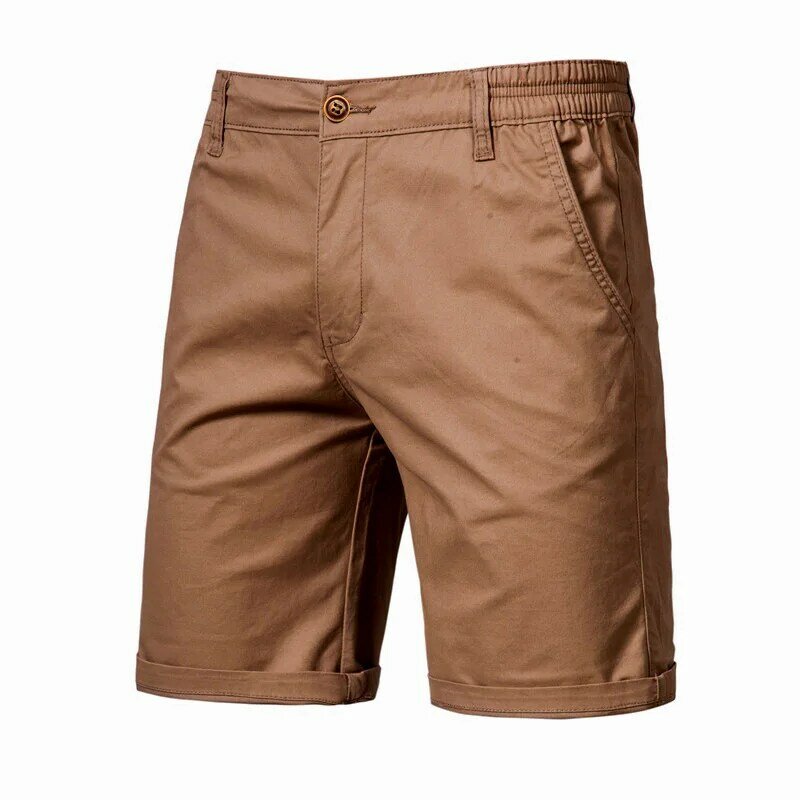 2023 pantaloncini da uomo estate cotone vita media uomo Casual Business pantaloncini stampati Beach Stretch Chino Classic Fit Short Homme