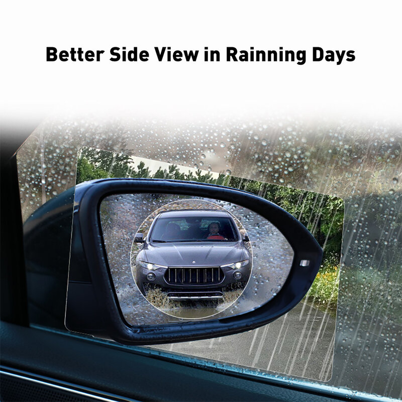 Película Repelente de Água para Espelho Retrovisor de Carro, Anti Fog Wash Supplies, Revestimento impermeável, Anti Chuva, Nebulização, Janela Lateral de Vidro