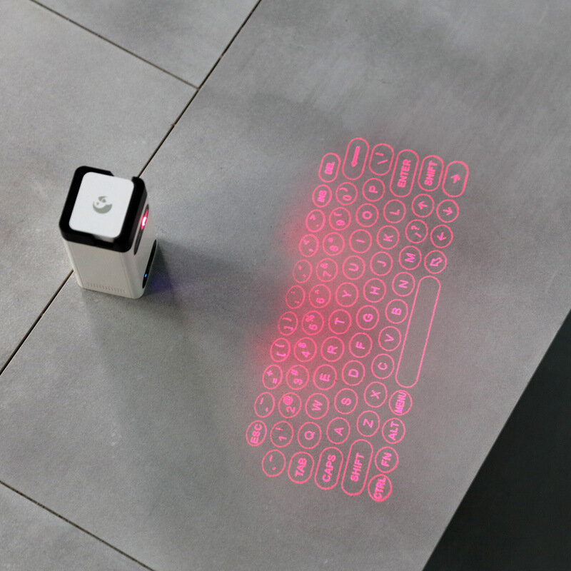 Teclado infravermelho portátil do escritório do toque da tela de projeção do laser de bluetooth sem fio do teclado do laser virtual