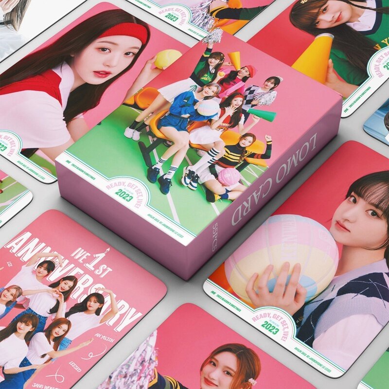 Kpop-写真カードのコレクション,愛のアルバム,神,花,ポストカード,ファン,55枚のセットを備えたKpopiveカードのコレクション