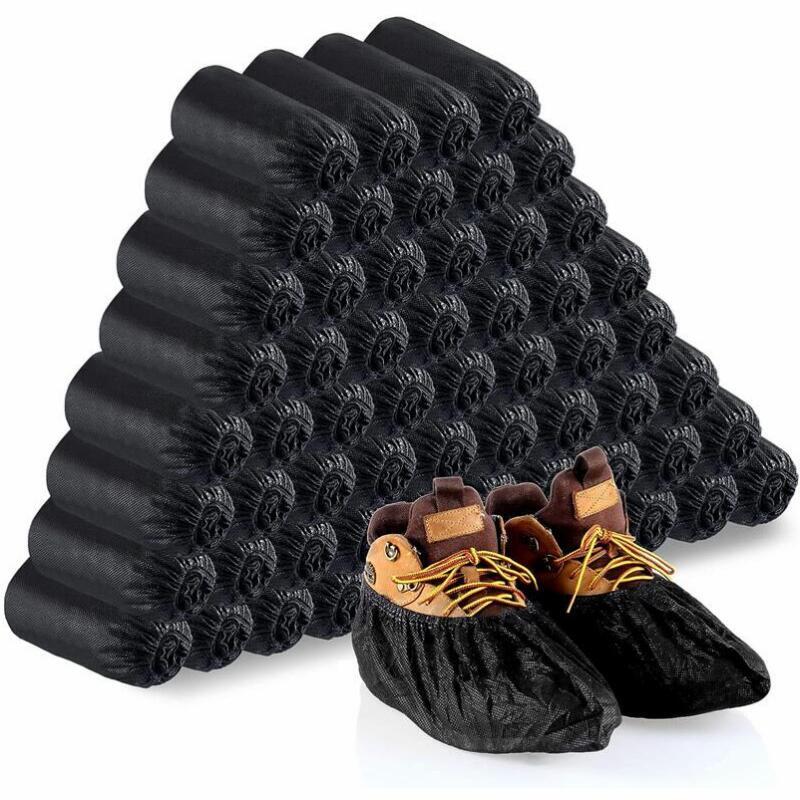 Disposable Boot Shoe Covers 100 Count Foot Booties Shoe Coverings Non Slip Shoe & Boot Covers for Indoor Outdoor Home Workplace