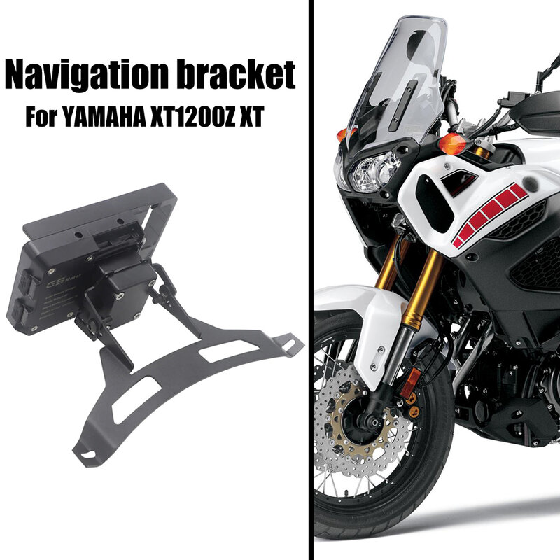 Suporte do suporte do telefone móvel, GPS Board Bracket, adequado para Yamaha XT1200Z XT 1200 Z, Super Tenere