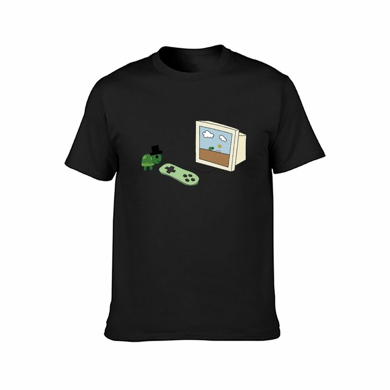 Camiseta minúscula do Rick Video Games para homens, roupas hippie, camisetas pretas personalizáveis, tops para o verão