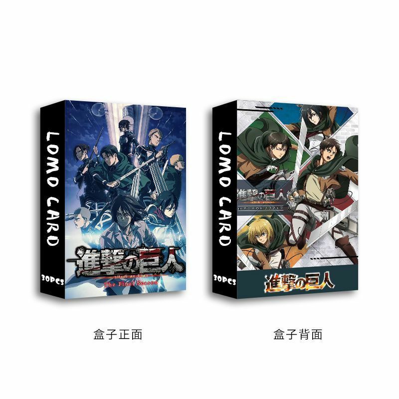 Attack On Titan Japanese Anime Lomo Card One Piece 1pack/30pc Small Card Games With Postcards Message Photo Gift Collection Toy