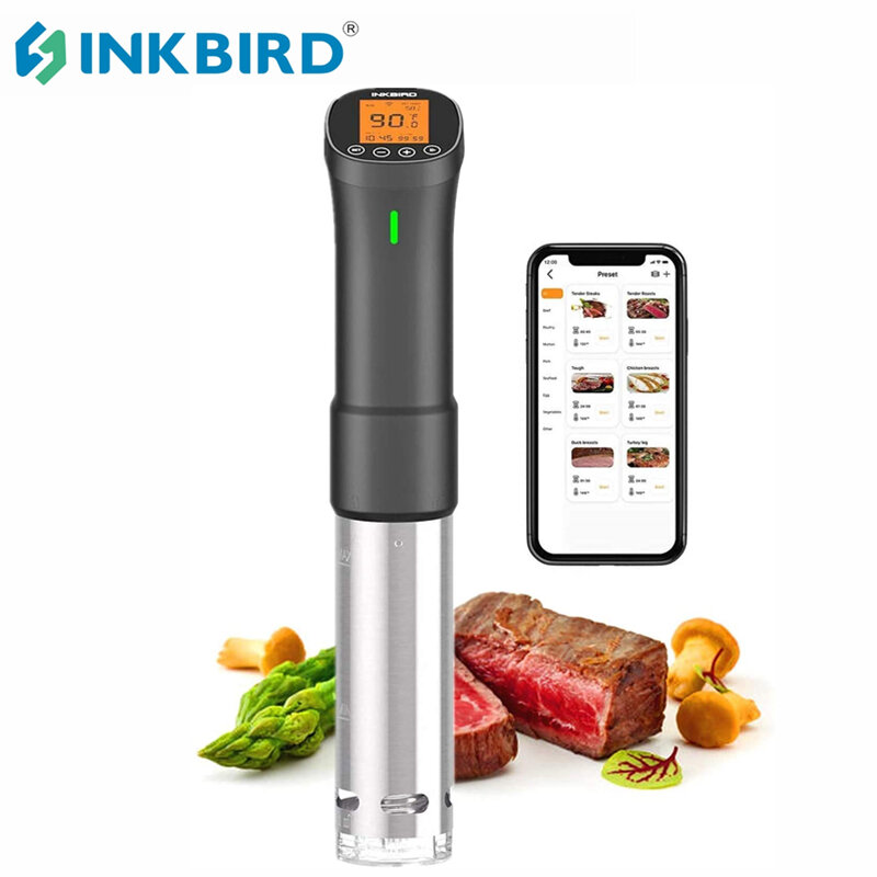 INKBIRD-Circulador de Inmersión al vacío, medidor de cocción lenta culinaria con pantalla LCD, WIFI, ISV-200W, 1000W
