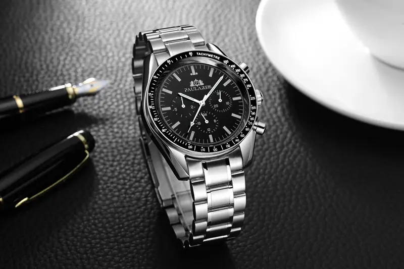 Automatic Self Wind Mechanical Luminous Stainless Steel Blue Coffee Brown Speed  Men Watch