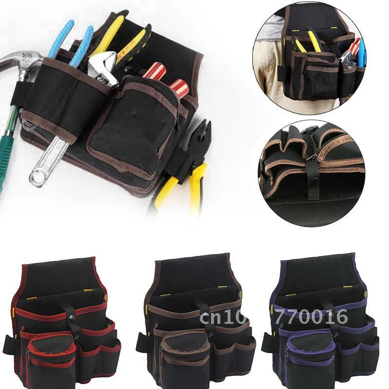 Waist Belt Pocket Case High Capacity Tool Bag 9 in 1 Tool Bag Premium Polyester Fabric Tool Bag Electrician Waist Bag