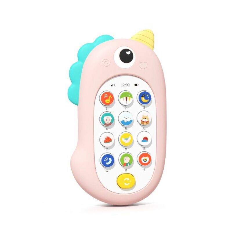 Téléphone portable électronique TeWindsor en silicone pour bébé, jouet vocal, jouet de simulation, jouets musicaux du matin