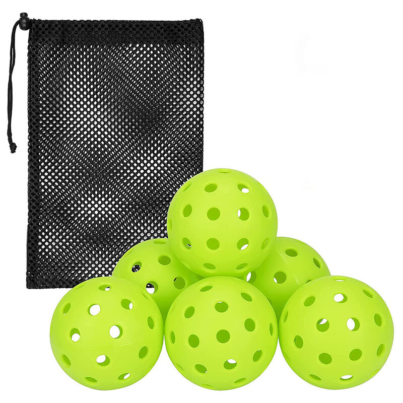 アウトドアアクティビティ用のピックアップボール,49mm,40ホール,ボール用のピックボール,標準終了,6サイズ,メッシュバッグピース/バッグ