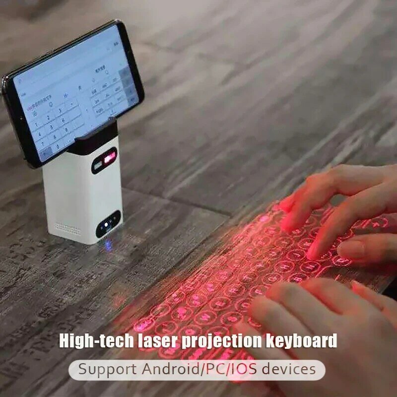 Mini clavier laser virtuel, sans fil, projection tactile, pour ordinateur, téléphone, ordinateur portable, avec fonction souris