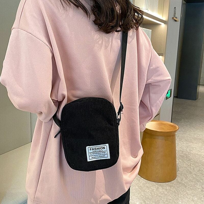 Fashion Casual Women Corduroy Crossbody Messenger Bag Small Shoulder Bags Ladies Handbag for Shopping Purse Phone Bags Gifts