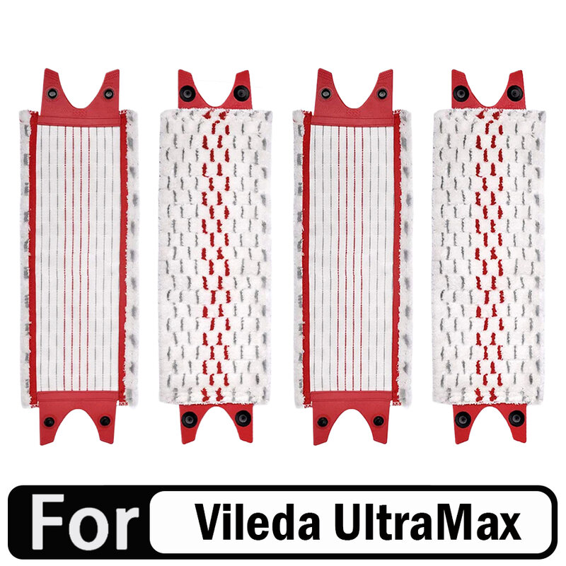 Vileda Ultra Max 극세사 바닥 걸레 패드 교체 플랫 걸레 천, 빠른 건조 기계, 세척 가능, 재사용 가능 청소 도구
