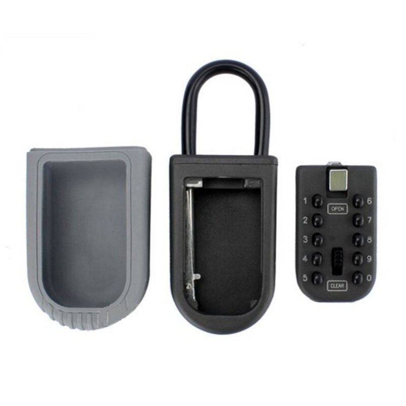Caja de Seguridad portátil para llaves, caja de seguridad de Metal montada en la pared, almacenamiento impermeable para exteriores, BH002, botón Digital antirrobo, contraseña