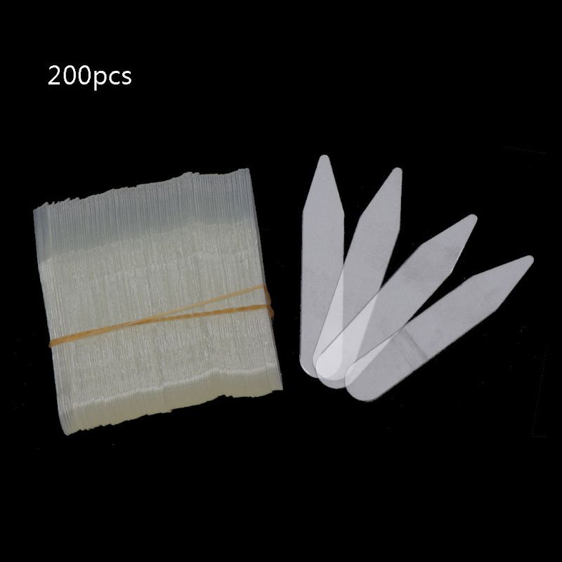 200 Stuks Plastic Kraag Baleinen Blijft Botten Set Voor Dress Shirt Mannen Geschenken Doorzichtige Plastic Kraag Blijft 55x10mm