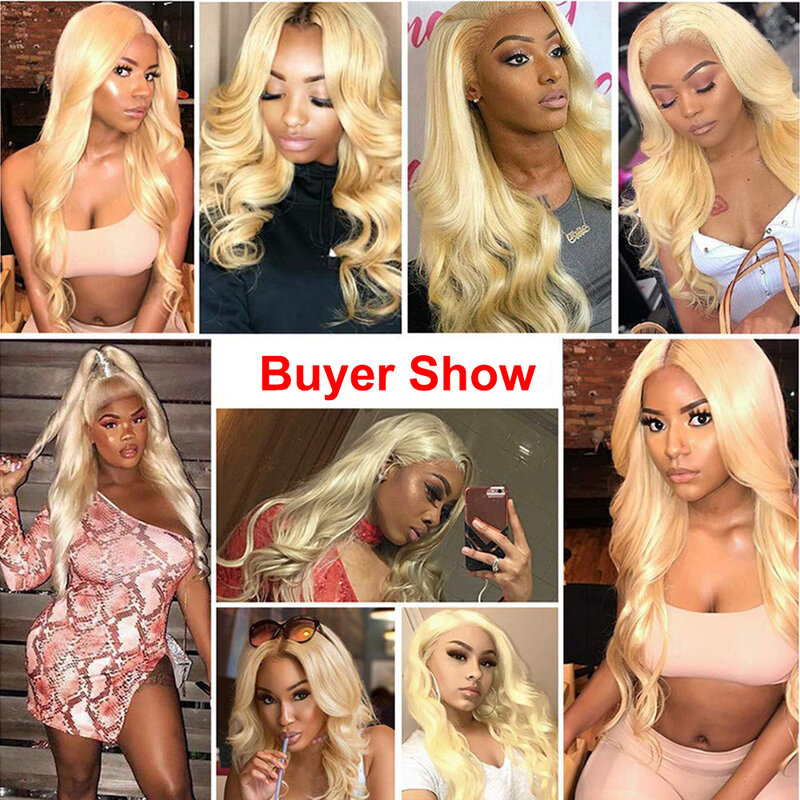 613 Blonde Body Wave Human Hair 13x6 Lace Frontal Closure 613 Transparent 13x4 Lace Frontal Blonde Human Hair 4x4 Closur