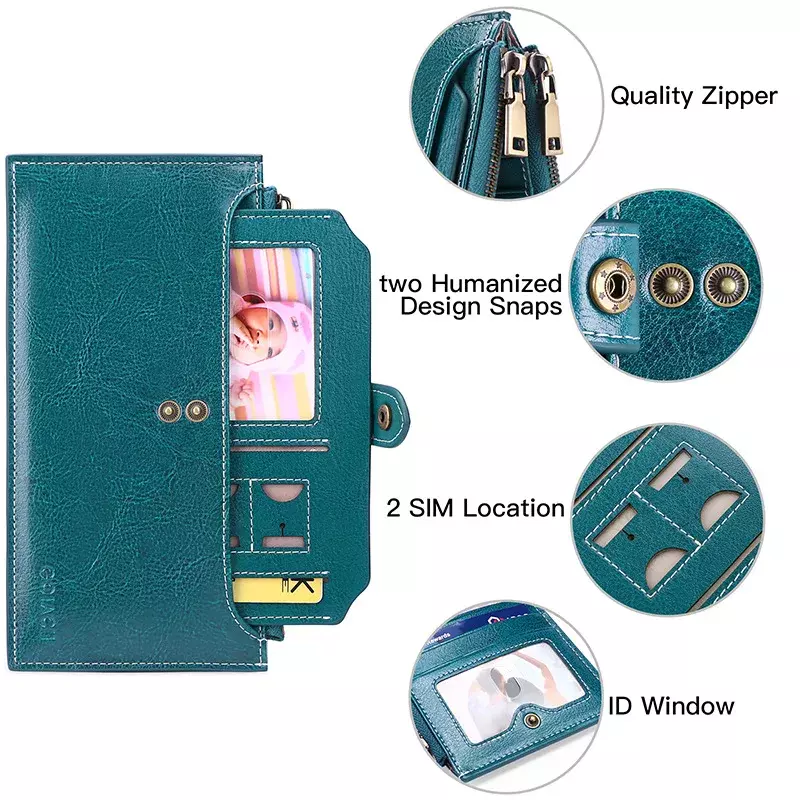 2023 New Women Wallet RFID Anti-theft Wallet Woman Long Zipper Large Capacity Ladies Clutch Bag Female Long Purses Card Holder
