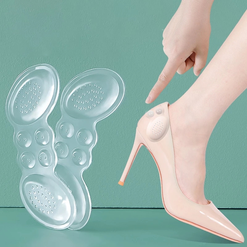 Protecteur de talon en gel de silicone souple pour femme, autocollant antidérapant, accessoires de coussin de soins pour instituts oto, l'offre elles intérieures de chaussures, mise à niveau