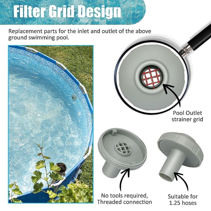 Filtro de repuesto para piscina HE5H, filtro para piscina, conector de colador de piscina, cesta de filtro de repuesto para 1500