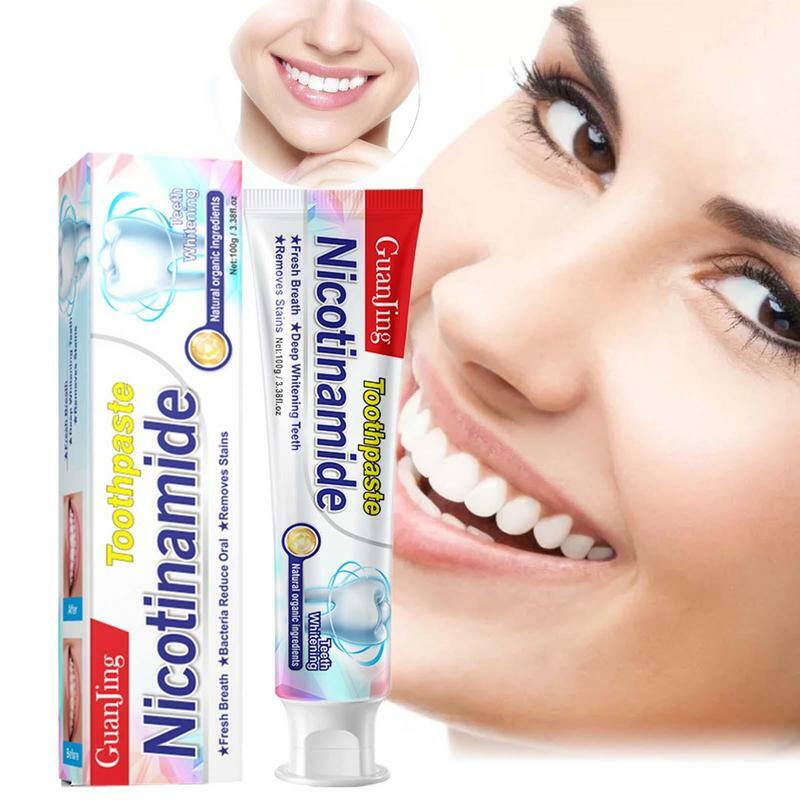Pasta do zębów niacynamidowa wybielająca nikotynamid pasta do zębów świeży oddech wybielania zębów czyszczenie zębów pielęgnacja jamy ustnej higiena jamy ustnej