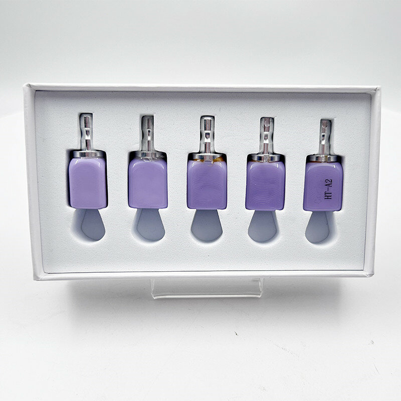 5 buah Cerec CAD Lithium Disilicate Glass-blok keramik sistem Sirona di Dental Lab CEREC CAD CAM Block