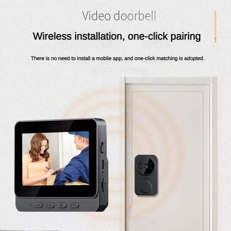 Sistem keamanan Video nirkabel pintar layar 4.3 inci, penampil Harga cincin pintar pintu pintar bel pintu mata kamera bel pintu nirkabel