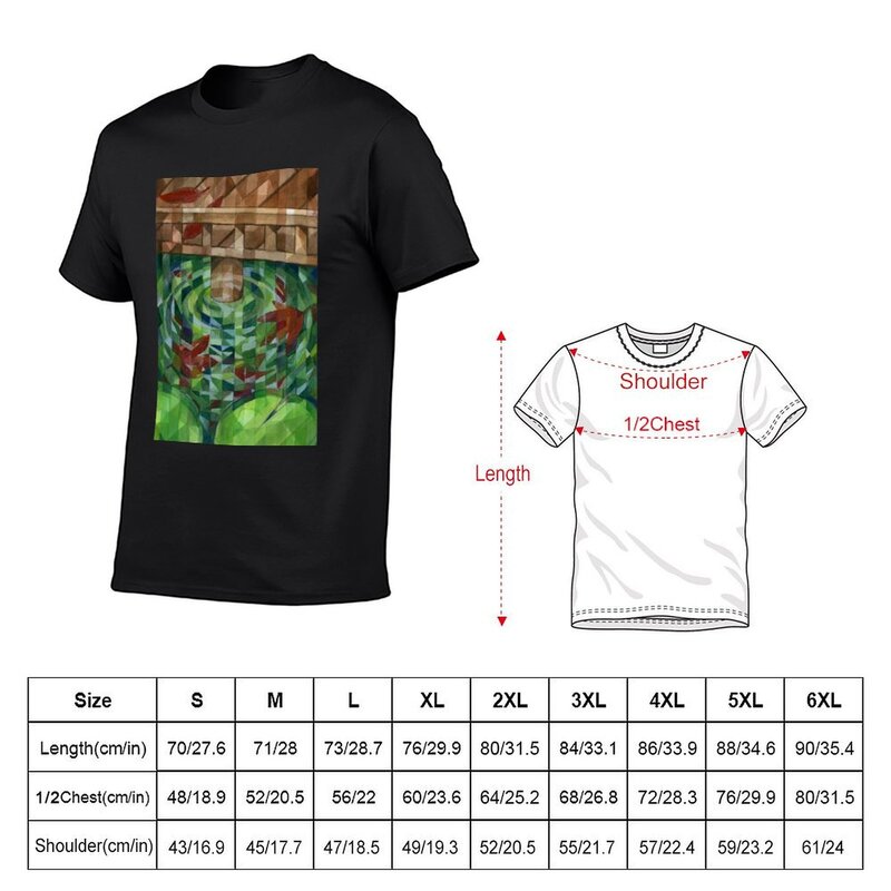 Kolam dengan Lilypads T-shirt anime pakaian polos untuk anak laki-laki berat badan kaus pria