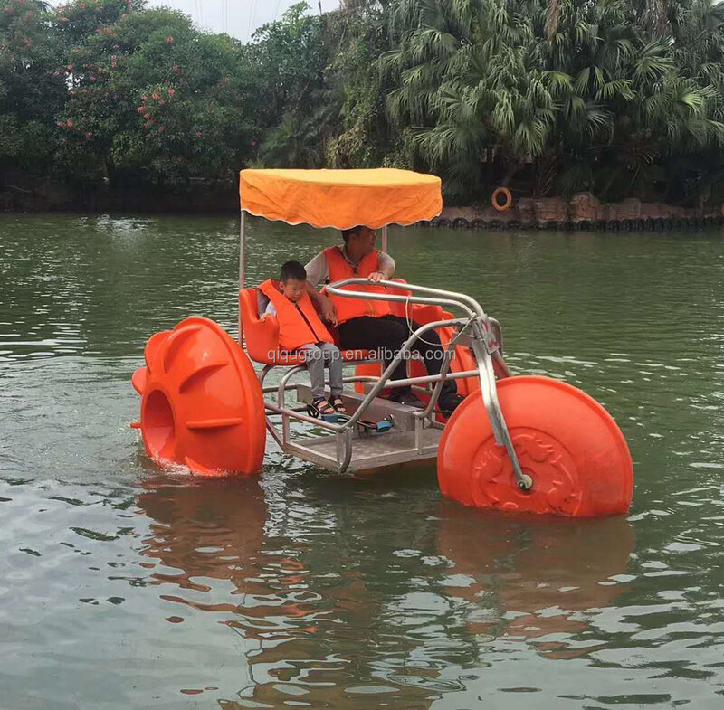 2023 The most popular two person on sea and lake with 3 wheels water sports tricycle pedal boat aqua bike water bike