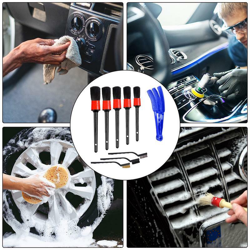 Auto Interior Dust Brush Cleaning Detailing Brushes For Car Interior Removable Soft Bristle Car Interior Detailing Brush For Car