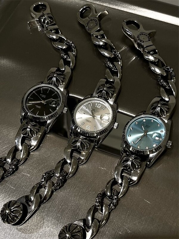 Nieprawidłowość oryginalny zegarek mechaniczny Y2k modny pasek popularnej marki wysokiej jakości Ins niszowy zegarek kwarcowy wodoodporny
