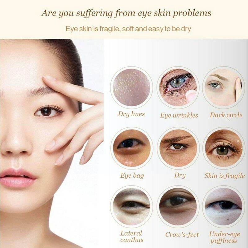 Crema de ojos antiarrugas de péptido, colágeno, antiojeras, ácido ocular, Gel antienvejecimiento, bolsas de cosméticos, Hyalur coreano M4Y1